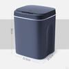 Small Bathroom Trash Can with Lid, Plastic Rectangular Kitchen Garbage