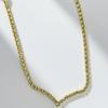 Water Diamond Geometric Necklace For Women With Electroplated Finish And Stylish Line Design