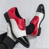 New Men's Designer Black With White Mixed Wedding Oxford Brogues Shoes Gentleman Flats Dress Homecoming Footwear Zapatos Hombre