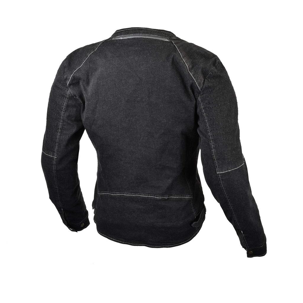 Motorcycle Jacket Protective Denim Double Jacket Black 2XL For and Autumn CE Standard Level 2 CE Standard Protector Jeans Stretch Material [Komine]