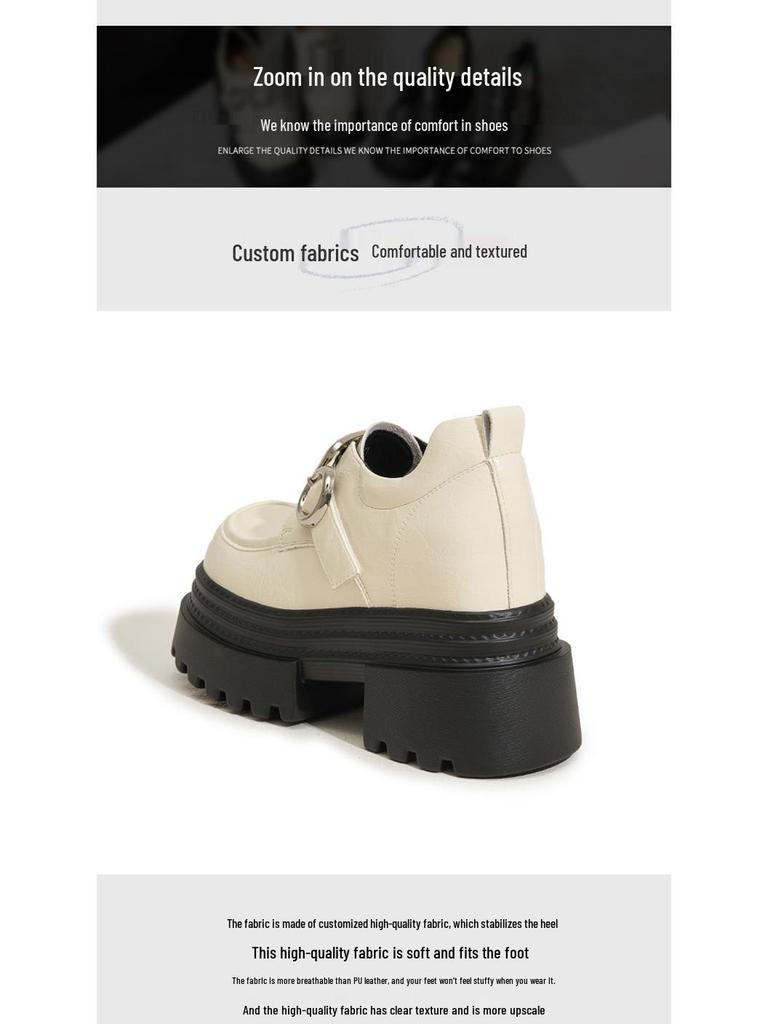 Women's 2025 Spring Fashion British-Style Thick-Soled Hidden Heel Loafers