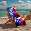 Custom Name Ultra-Soft Beach Towel with My Hero Academia Theme,Ideal for Pool - Camping, Diving - Perfect Travel Essential, Vibrant Beach Towel.