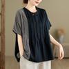 Kurzarm Oversize Baumwolle Vintage Lässig Locker Sommer T-Shirt Damen T-Shirt Frau T-Shirt Oberteile Kleidung