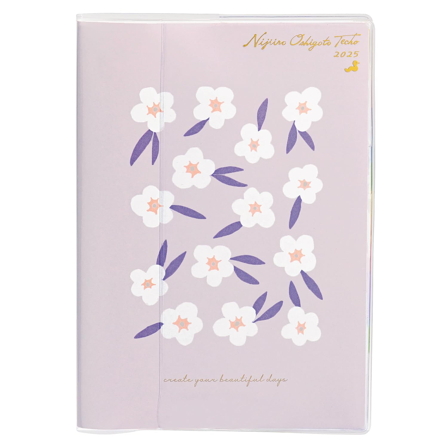 

Kutsuwa Rainbow To-Do Planner, 2025 A5 Weekly, Flower Gray, 110SHB, December 2024 Start