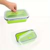 Collapsible Silicone Food Storage Container BPA Free Microwave Safe for RV Travels - Eco-Friendly Kitchen Organizer