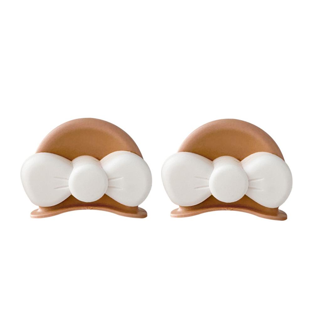 2Pcs Cute Motorcycle Helmet Bear‘s ’Ears with Bow Motocross Electric Bike Helmet and Car Steering Wheel Decroation Accessories Driving Styling