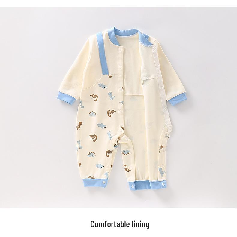 Nation's Top-Selling: Antibacterial Cotton Baby Bodysuit for Spring & Autumn - Long Sleeve, Perfect for Crawling & Home Wear.