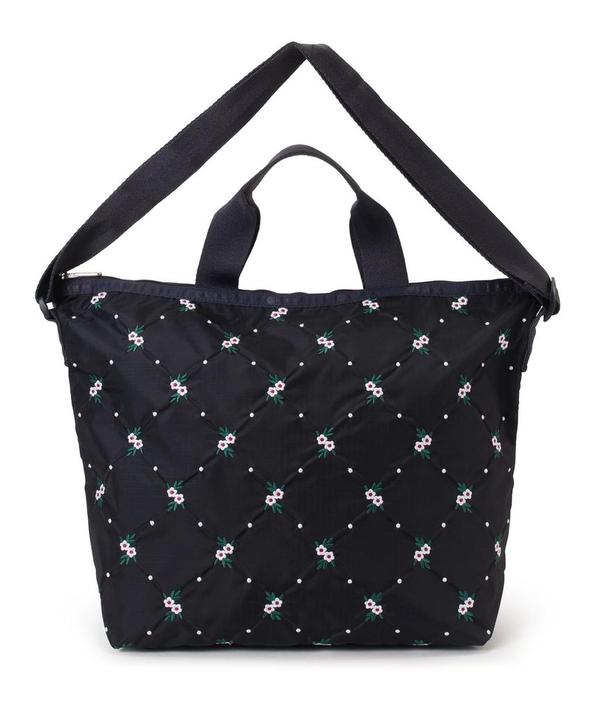 DELUXE EASY CARRY Lattice EMB TOTE/4360/Floral