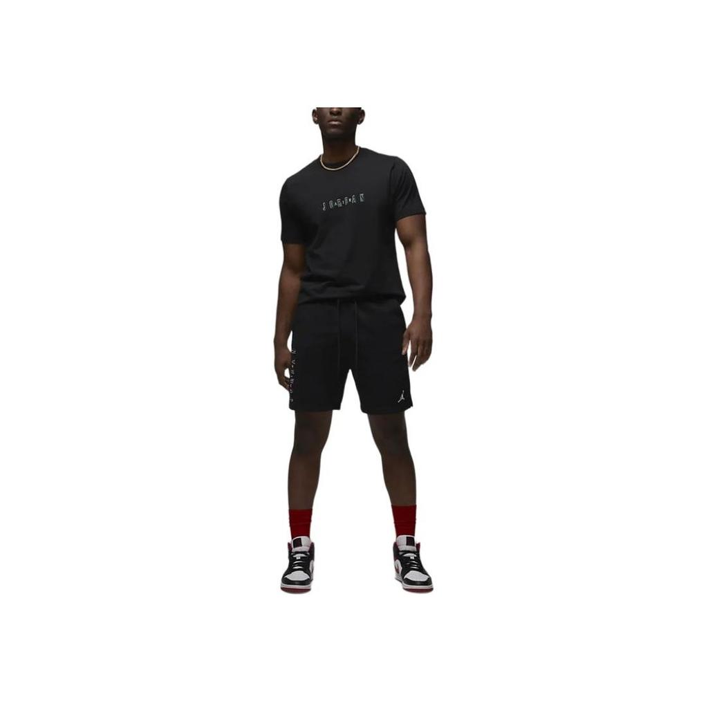 Jordan Essentials Logo Drawstring Shorts Men Bottoms Black DX9675-010