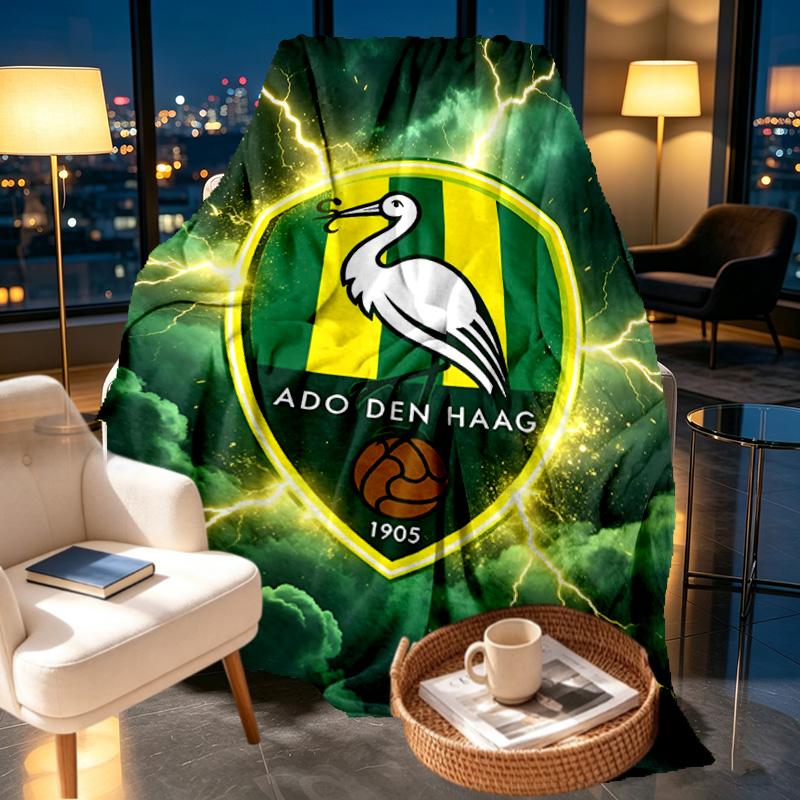 ADO Den Haag Print Blanket - Soft & Comfortable, for Bedroom, Travel, Sofa, Home Decoration - Birthday Christmas Gift for Friend