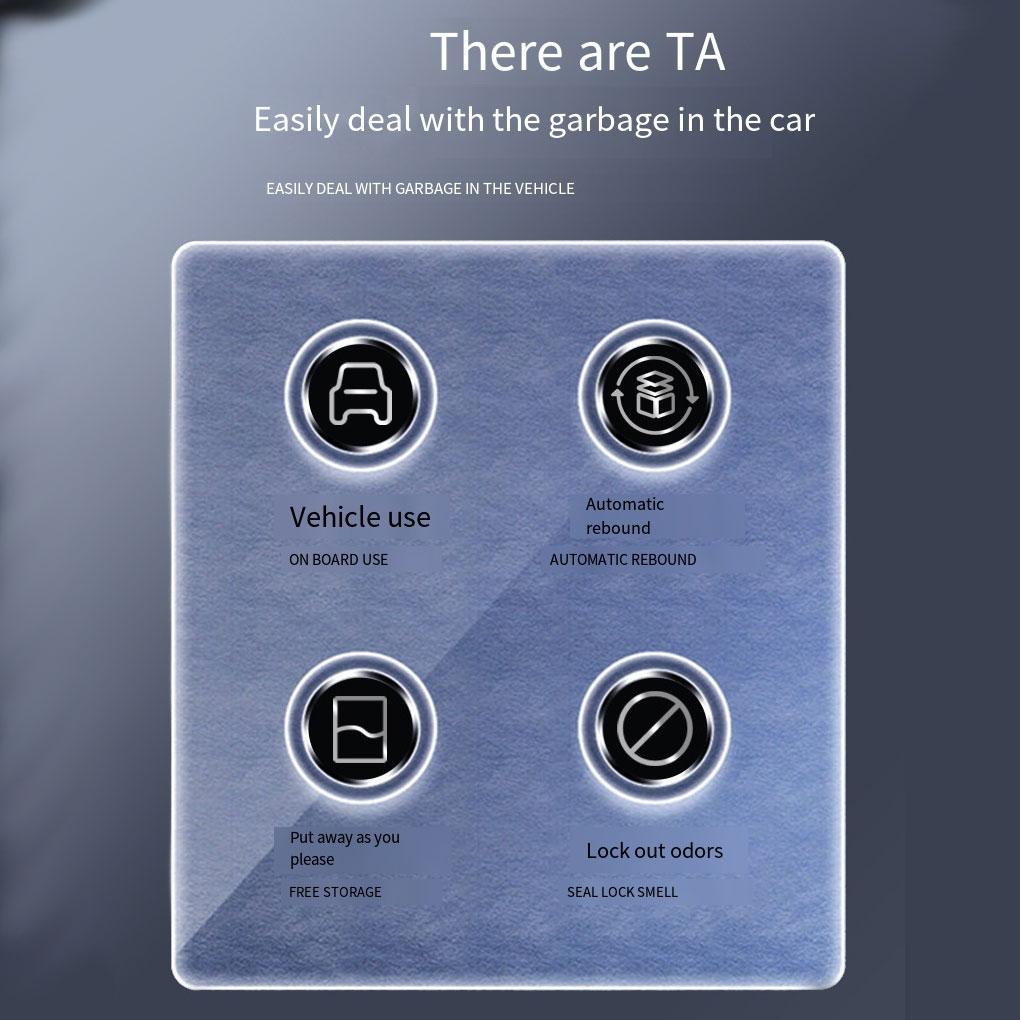 Samochodowy szczelny kosz na śmieci Biurowy hotelowy kosz na śmieci z pokrywą Przenośny pojemnik na odpady Kosz na śmieci Automobilowy samochodowy Czarny