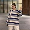 Herbst Hoodies Gestreift Übergroßen Sweatshirt Frauen Harajuku Pullover Koreanische Mode Paare Passenden Langarm Tops Streetwear