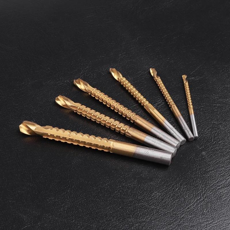 6pcs/set Cobalt PCB Drill Bit Set Spiral Screw Metric Composite Tap Drill Bit Set for Cutting Drilling Polishing