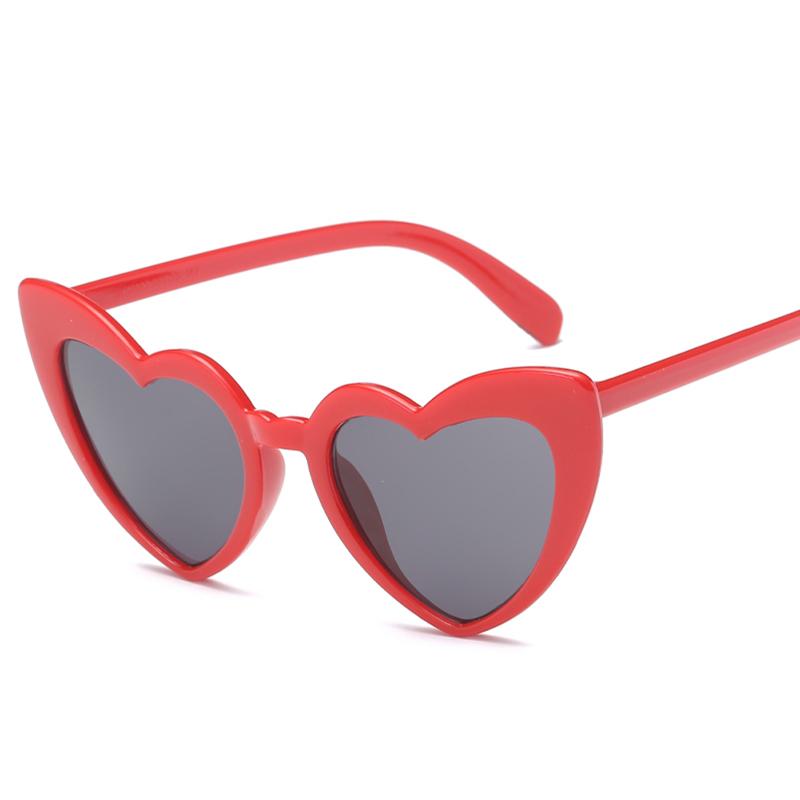 Heart Shaped Sunglasses Women Cat Eye Retro Love UV400 Black White Brand Eyewear Female Sun Glasses Men Shade