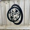 Hummingbird Wind Spinner 12-Inch 3D Kinetic Art Hanging Wind Spinner Outdoor Metal Wind Sculpture for Yard Garden Decor Gifts for Bird Lovers Mom