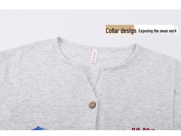 Xia Modal Maternity Pajamas: Adjustable Breastfeeding Sleepwear for Pregnancy and Postpartum