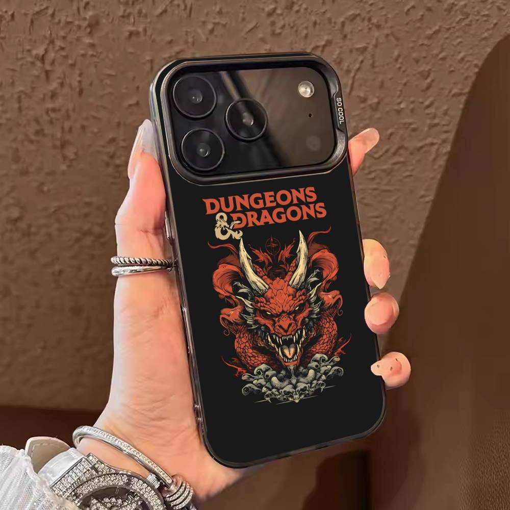 

D-dungeons and D-Dragons Phone Case For iPhone 17 16 15 14 13 12 11 Pro Max Plus Silver candy Matte Cover iPhone14ProMax