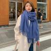 Women'S Thick Warm Solid Color Scarf Autumn And Winter New Style Cashmere Scarf Versatile Wool Scarf