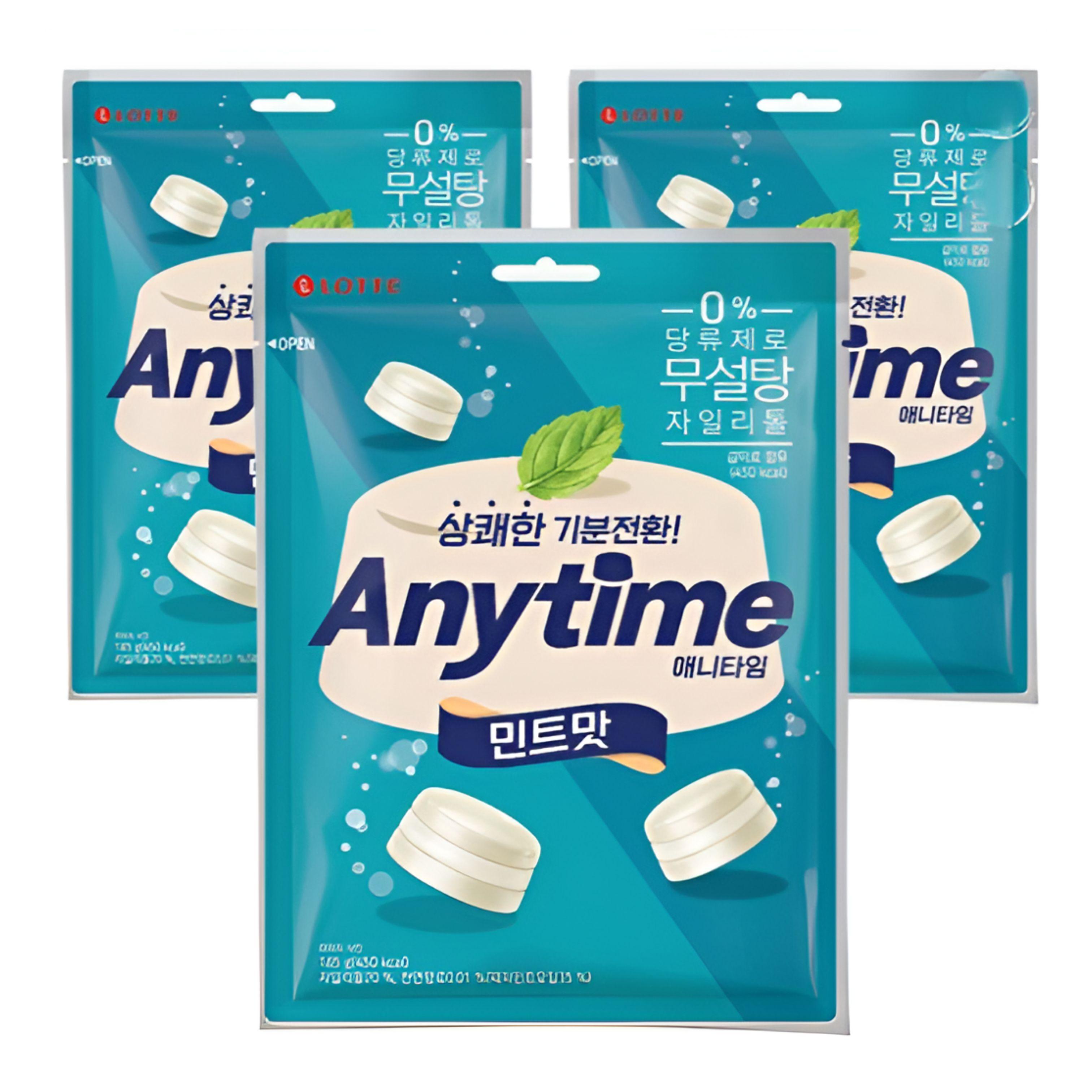 [Lotte] ANYTIME Mint 185g (Pack of 3)