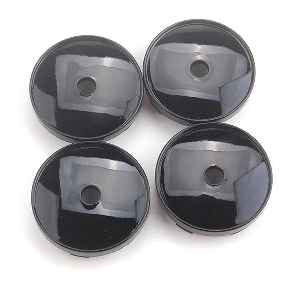 4Pcs Wheel Tire Parts Car Hub Center Covers Dust-proof ABS Plastic Hub Center Cover Black Silver Vehicle Rims Wheel Hubcap