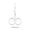 Stainless Steel Eyebrow Scissors Set - 2.5mm Thick, Mirror Finish, Round & Straight Tips