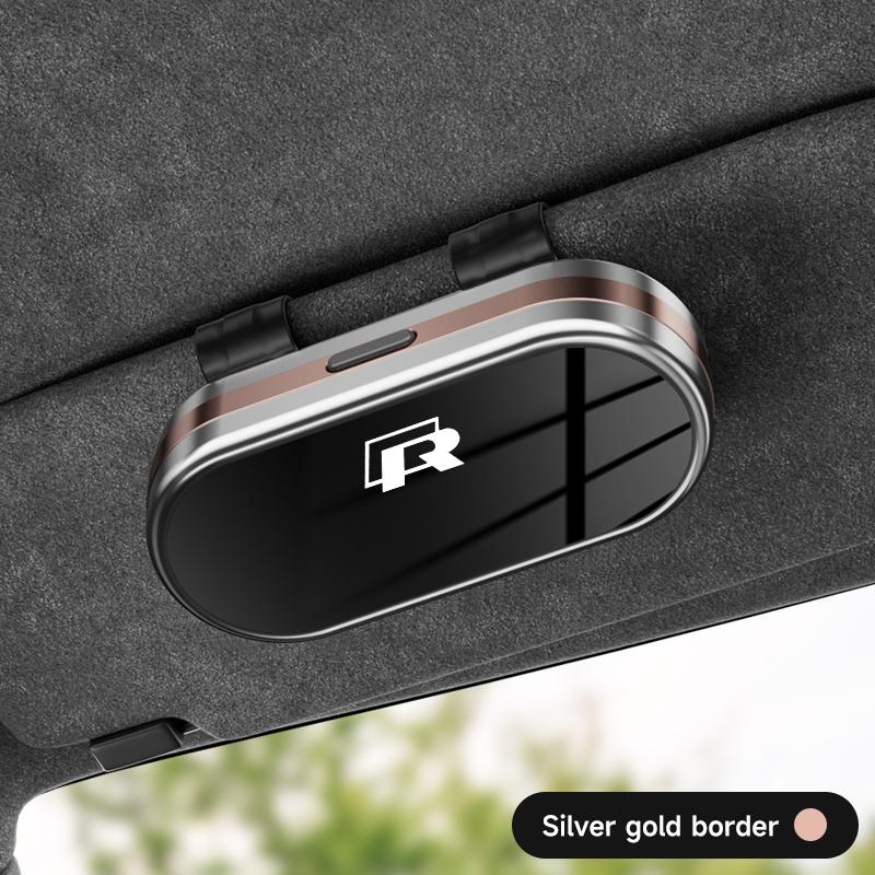 Car Sun Visor Organizer Glasses Ticket Card Box Styling Accessories For VW GTI Polo Passat Golf Tiguan Jetta Beetle CC TireValve zw8