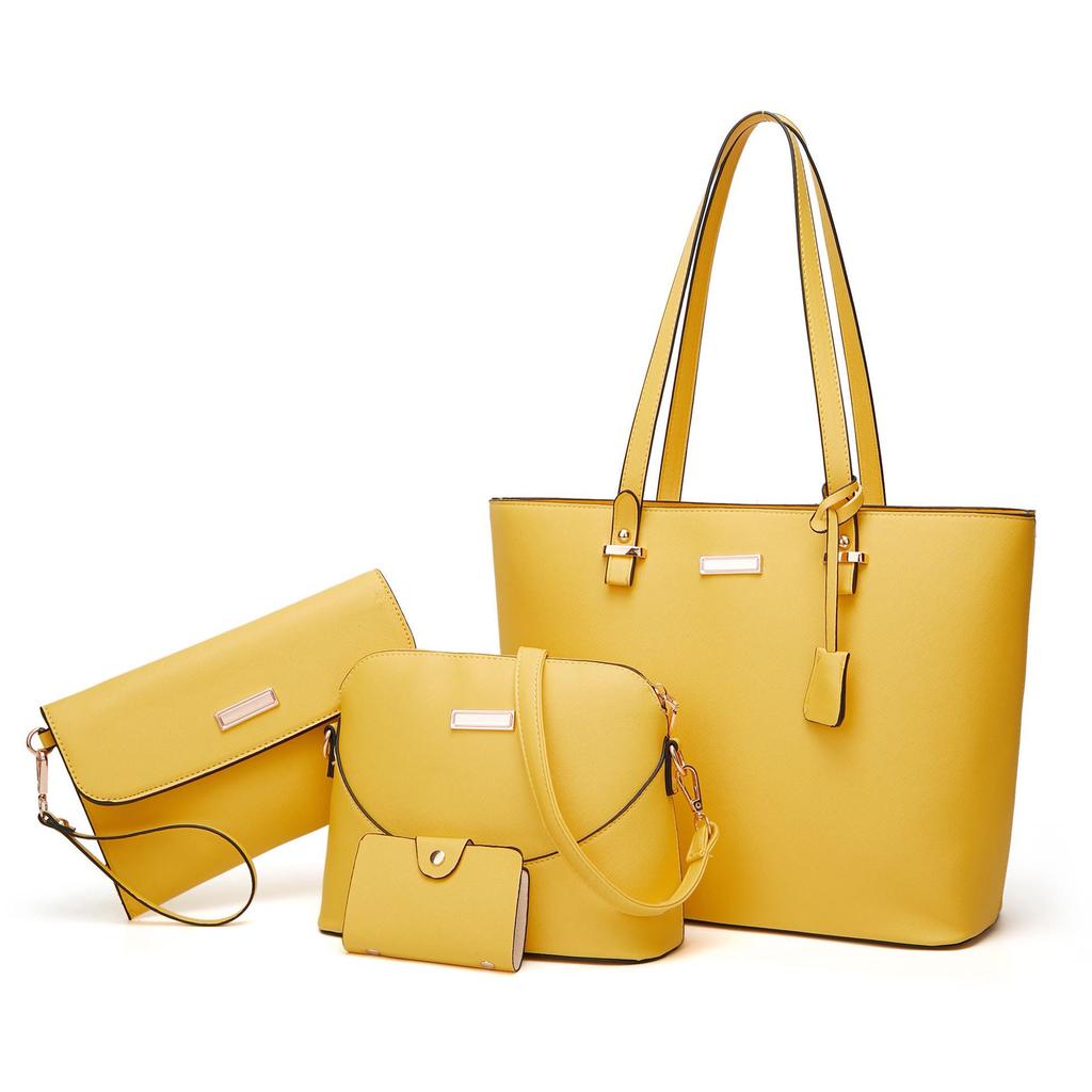 New Four-Piece Mother-Child Handbag Set: Single Shoulder, Crossbody, Large Capacity Tote