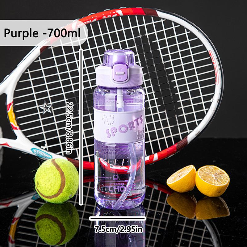 

Спортивная бутылка для воды большой вместимости, герметичная, цветная пластиковая чашка для питья, для путешествий, портативная, для спортзала, фитнеса фиолетовый