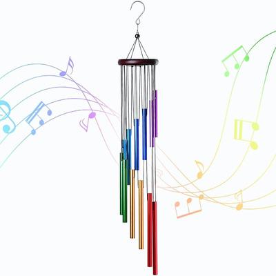 Carillon à Vent Suspendu Fait Main à 12 Tubes pour Balcon, Cour ou Salon – Style Européen et Américain