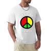 Reggae Peace Sign Rgg Reggae Tshirt Retro Style Print Casual Top