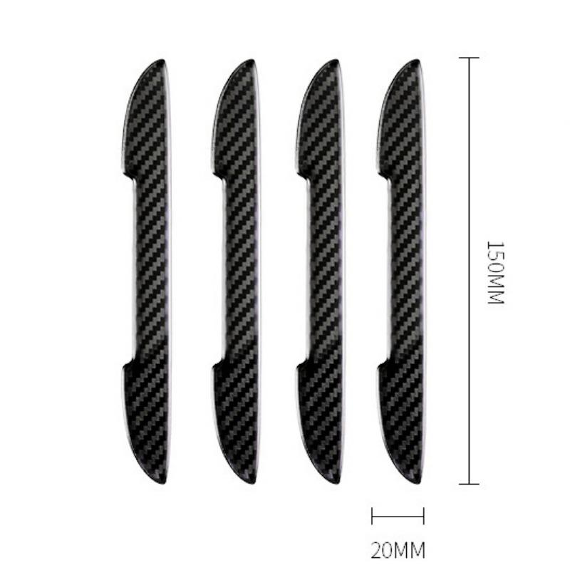 Carbon Fiber Look Car Door Protective Sticker Stripcar Body Rearview Mirror  Edge Anti-Collision Protector Anti-Scratch Stickers