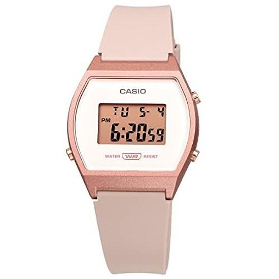 CASIO Standard Digital Ladies Girls Wristwatch LW-204-4A Without Gift Box Pink Beige Rose Gold Overseas Model