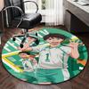 1pc Anime Cartoon Design "Ejection" Round Carpet for Office Chair Mat, NonSlip Rug Suitable for Home Decor, Living Room, Bedroom