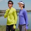 Yuebu Women's Anti-Bacterial Quick-Dry Half-Zip Long-Sleeve Sports Top