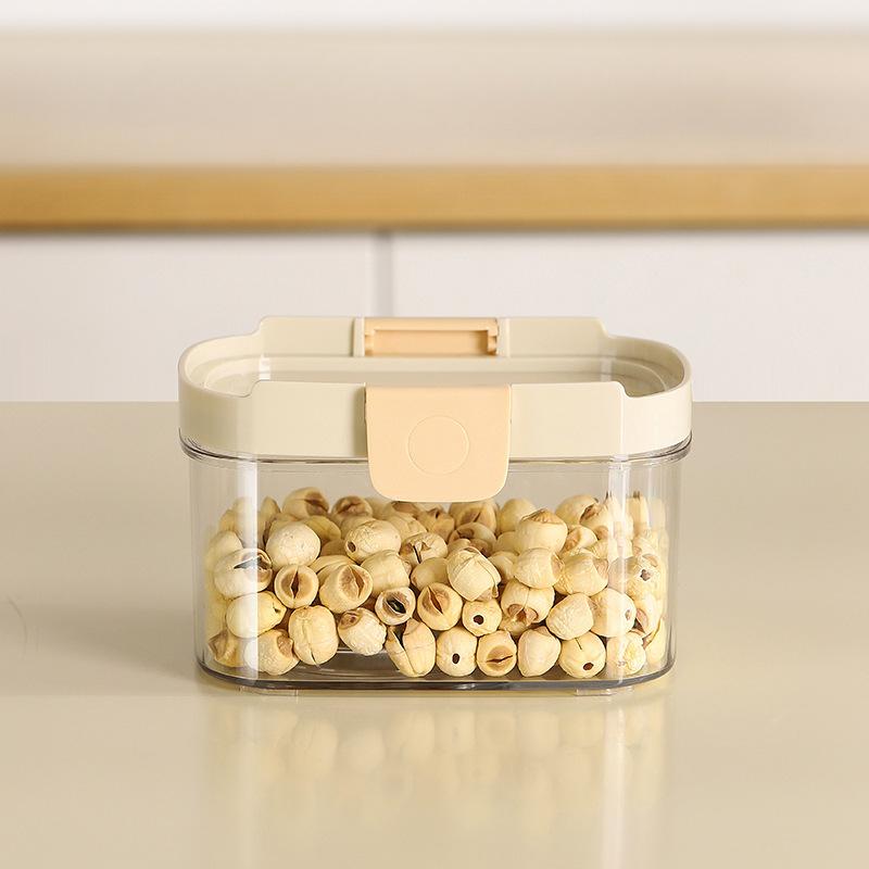 New Grain Sealed Tank Kitchen Storage Food Grade Plastic Tank Box Transparent Snack Tea Storage Tank