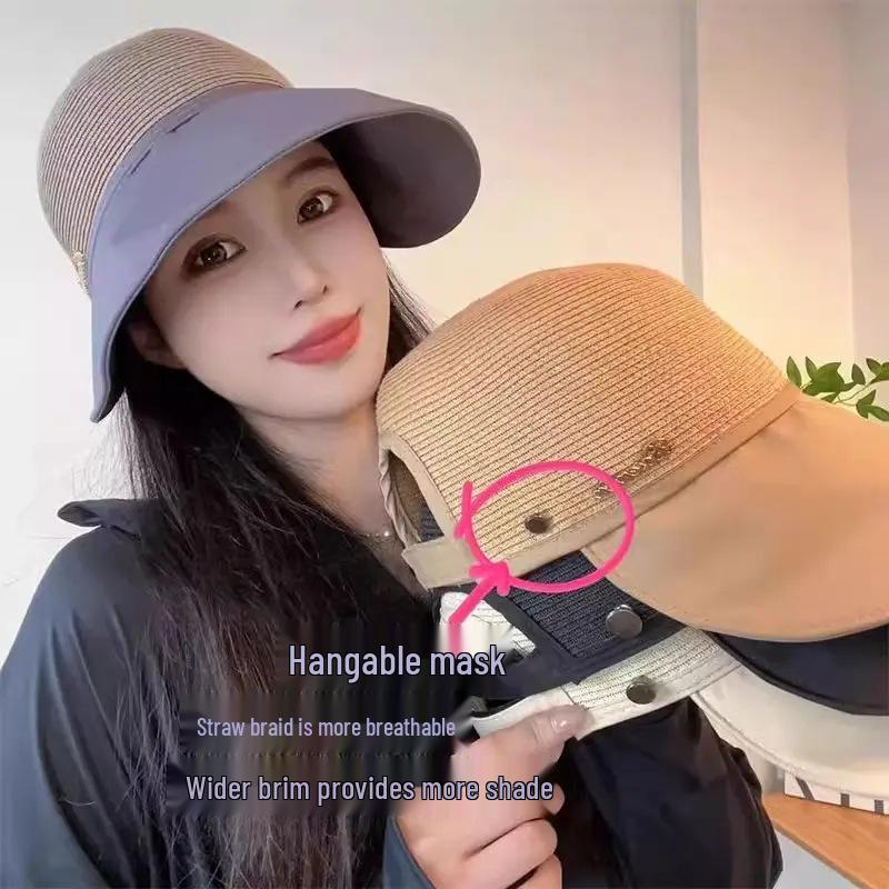 

Женская дышащая летняя пляжная шляпа от солнца в стиле инфлюенсеров TikTok с широкими полями - Универсальная кепка-утка