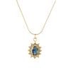 Stainless Steel Sunflower Zircon Bamboo Necklace High-grade Sporty Color-free Pendant All-match