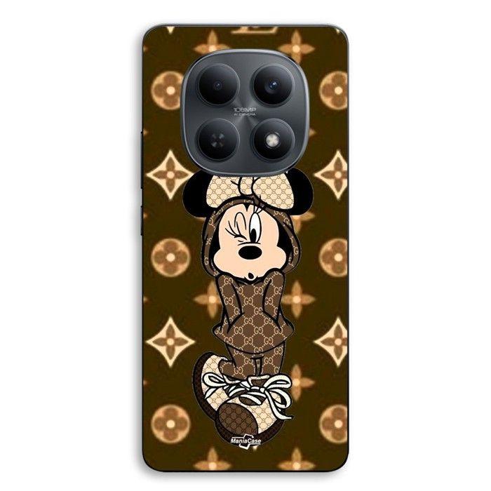 Phone Case - MANIACASE - Xiaomi Redmi Note 15 5G - Minnie Disney LV Pattern - Brown - TPU Silicone