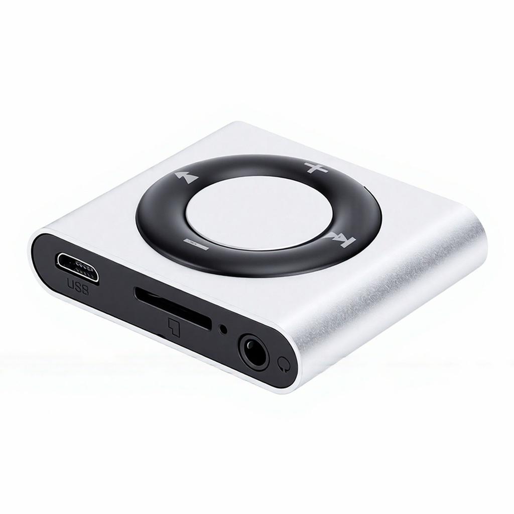 MP3 Player Portable Music Player with HiFi Sound Built in HD Speaker Aluminum Alloy Rechargeable Support Earphone with