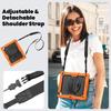 For iPad Air 13-inch M2 2025 , Military Grade Shockproof Protector Silicone Cover with Pencil Holder+Handle Shoulder Strap Cover