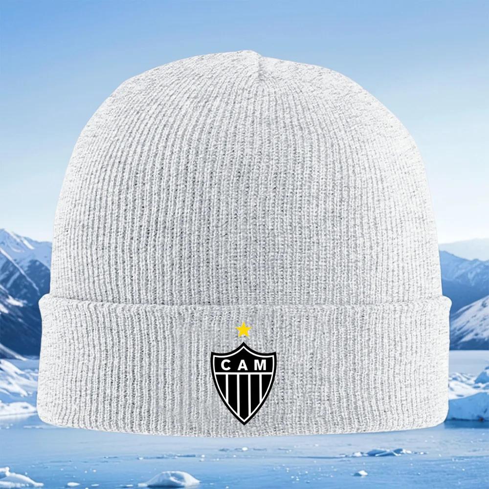 Shield emblem star black stripes CAM Unisex Women Unisex Knitted Hat Beanie Pullover Cap Winter Thermal Warm Christmas Outdoor