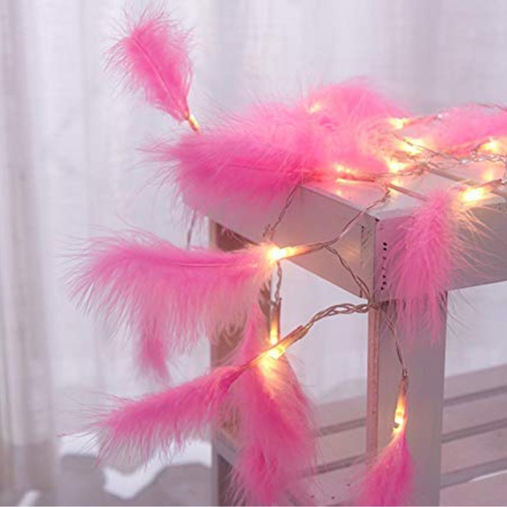 Feather Design Feather Led String Light Multi-Color Garland Christmas  Thanksgiving