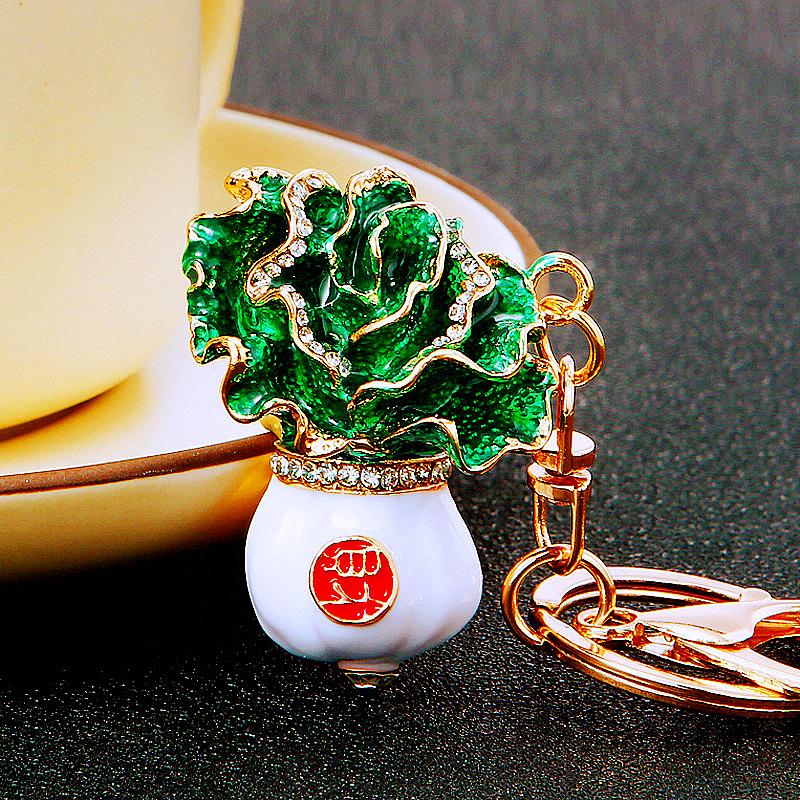 Diamond inlay, fortune bag, car keychain, women's handbag pendant, metal keychain ring, Christmas gift, Stocking stuffers, Valentine's Day gift