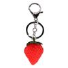 Realistic-Looking New Strawberry Key Chain Creative Food Model Mobile Bag Pendant Key Ring Party Gift Jewelry For Kids Adults Children's Birthday Gift