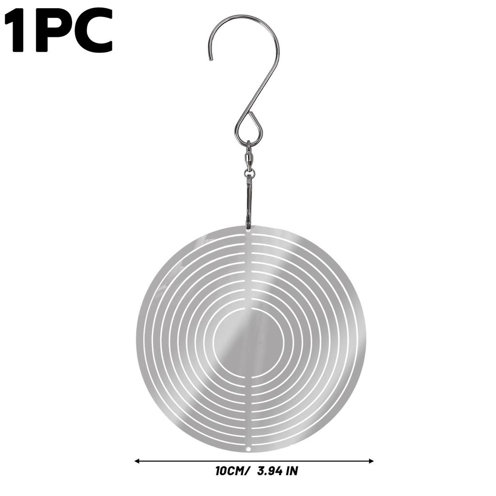 10/1Pcs Bird Deterrent Pendant Reflective Wind Spinner Outdoor Garden Decoration Shiny Wind Spinner Birds Repellent Device