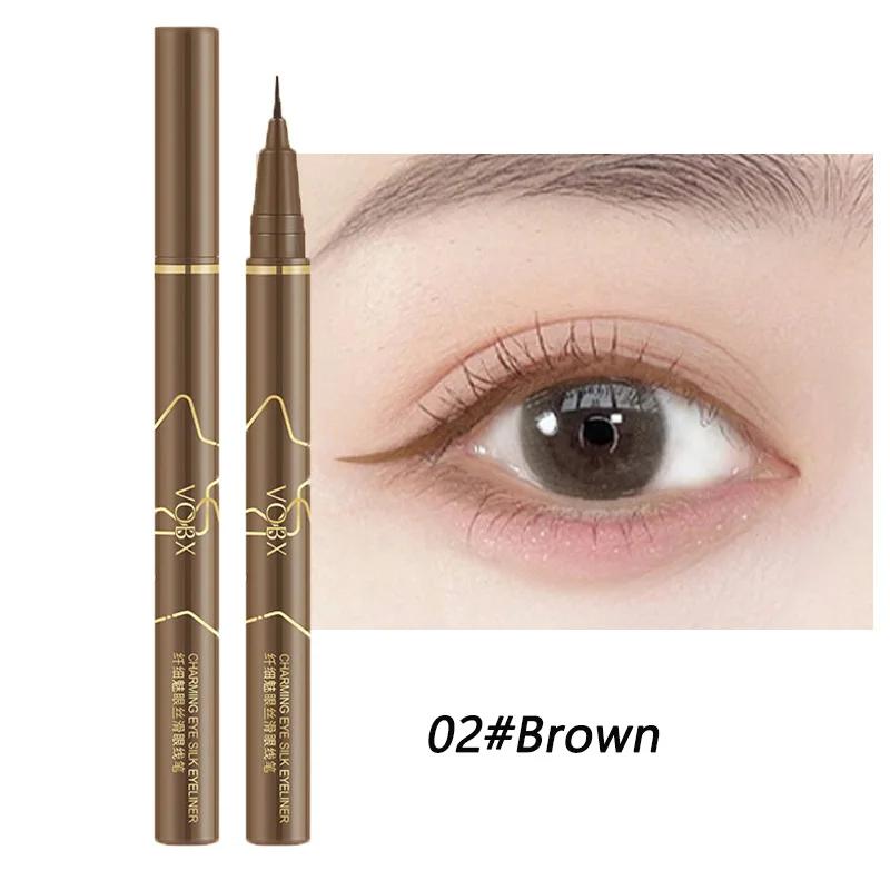 

Brown Liquid Eyeliner Lasting Waterproof Sweatproof Eyeliner Lying Silkworm Pen Natural Eyes Makeup Women Beauty Cosmetics Cheap