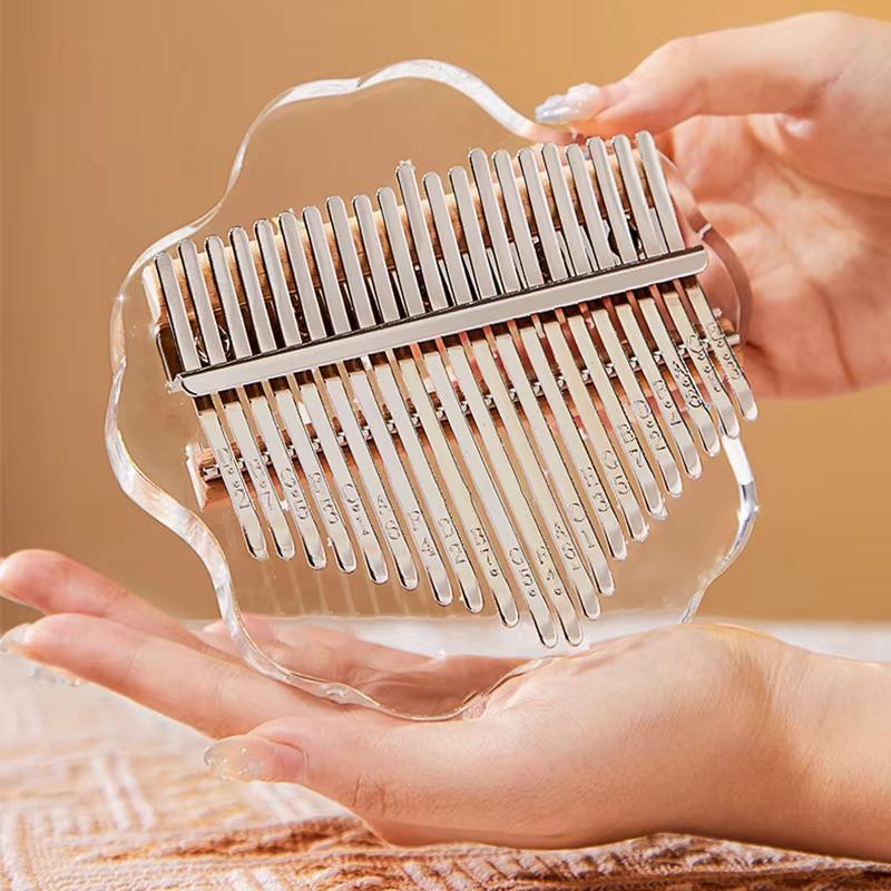 21 tone mini kalimba clear crystal kalimba acrylic thumb piano acoustic finger piano portable instrument