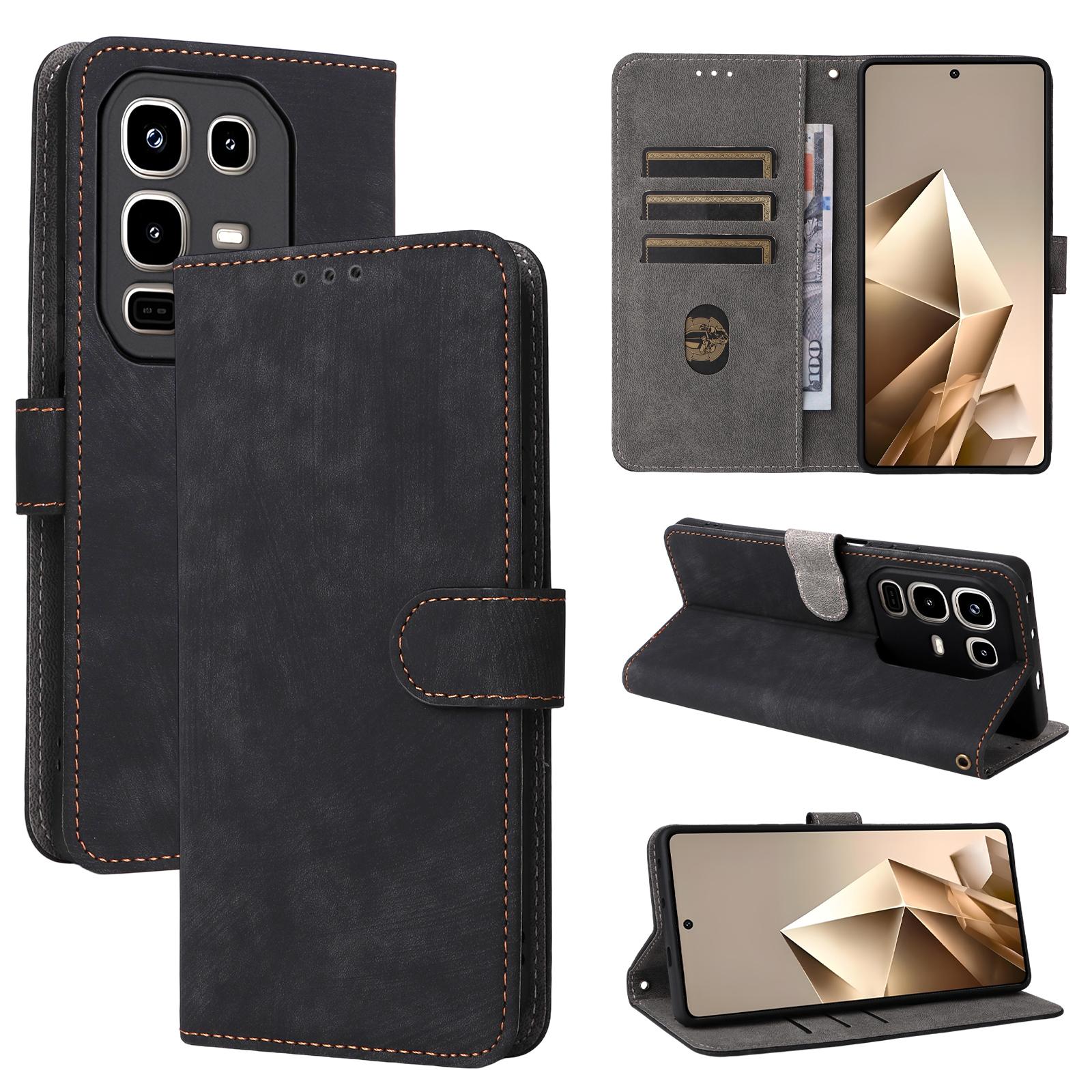 

Чехол-книжка для Infinix Note 50 Pro 4G / Note 50 4G из искусственной кожи с полной защитой корпуса [блокировка RFID] Чехол для телефона Infinix Note 50 Pro 4G чёрный