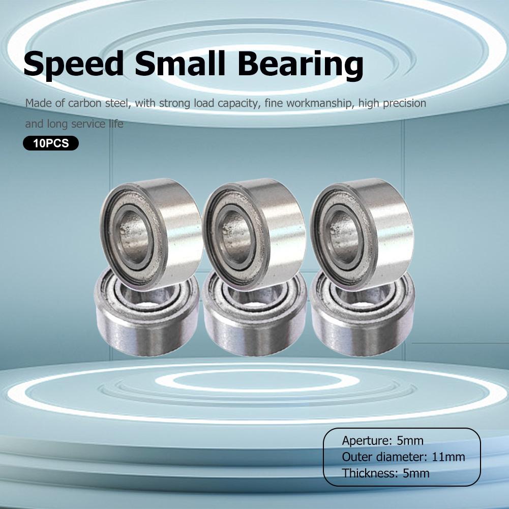 200pcs High Speed Bearing Miniature 685ZZ Axle Bearing Strong Load Capability Carbon Steel Replacement Power Transmission Parts