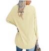 Super Large Multi-color Loose V-neck Women's T-shirt with Drop Shoulder Sleeves